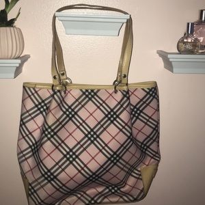 Vintage Burberry tote rare pink
